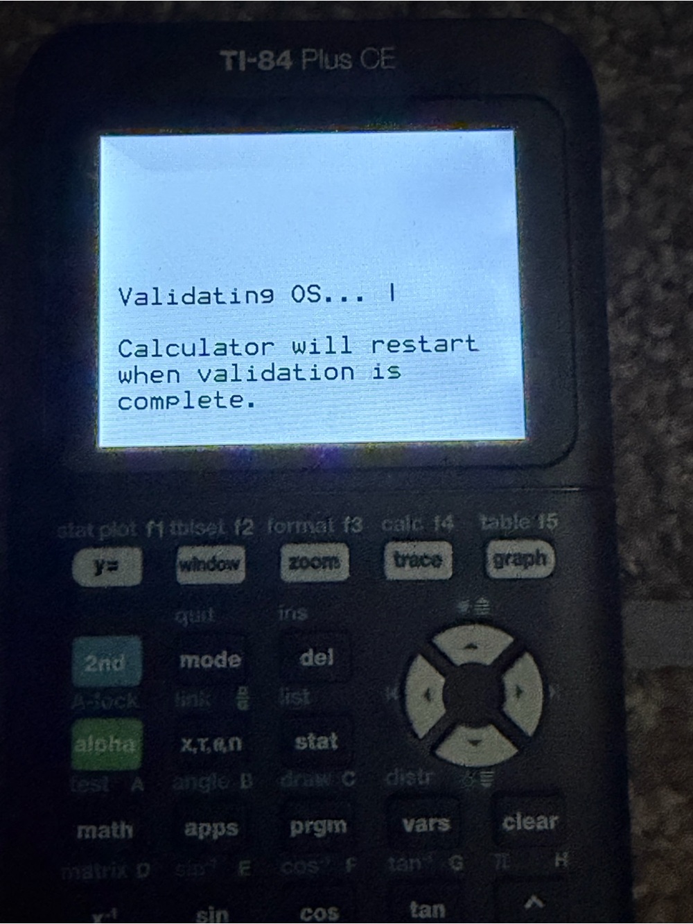 Texas Instruments TI-84 Plus CE Calculator Validating OS Loop For Parts Repair - Picture 7 of 7